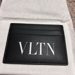 Valentino Garavani Black Leather Card Holder NIB